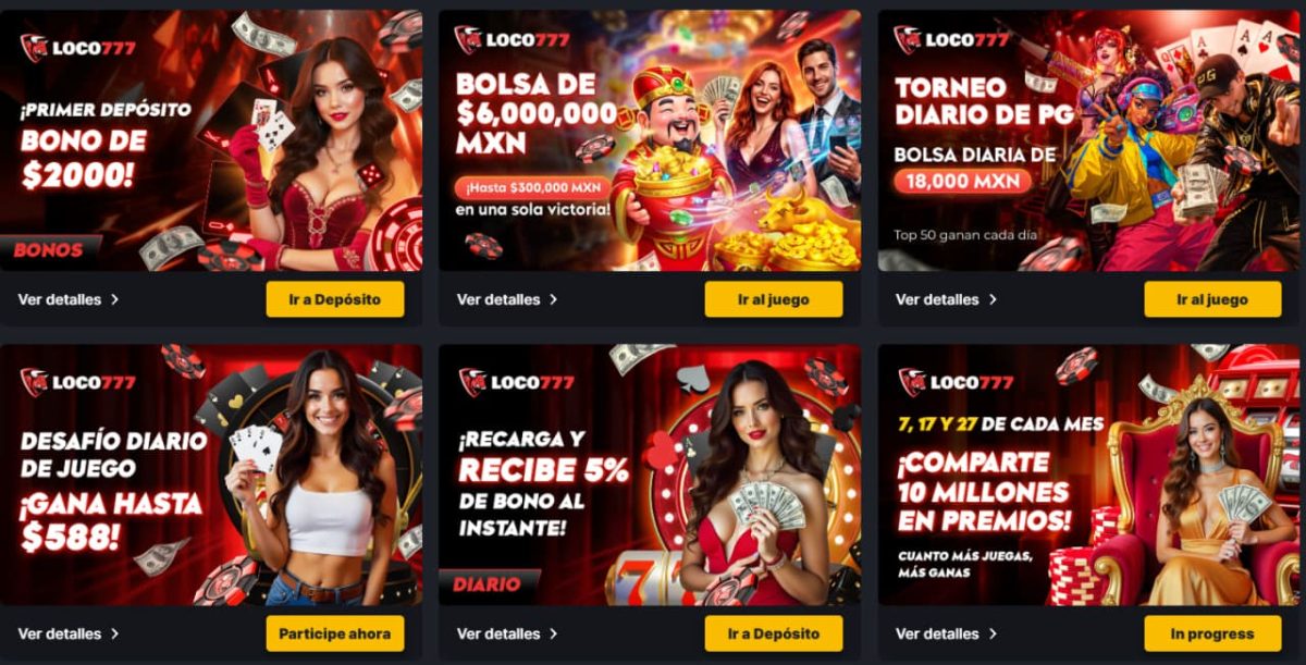 Bonos Loco777: Bono de Bienvenida, Giros y Promociones VIP image 1