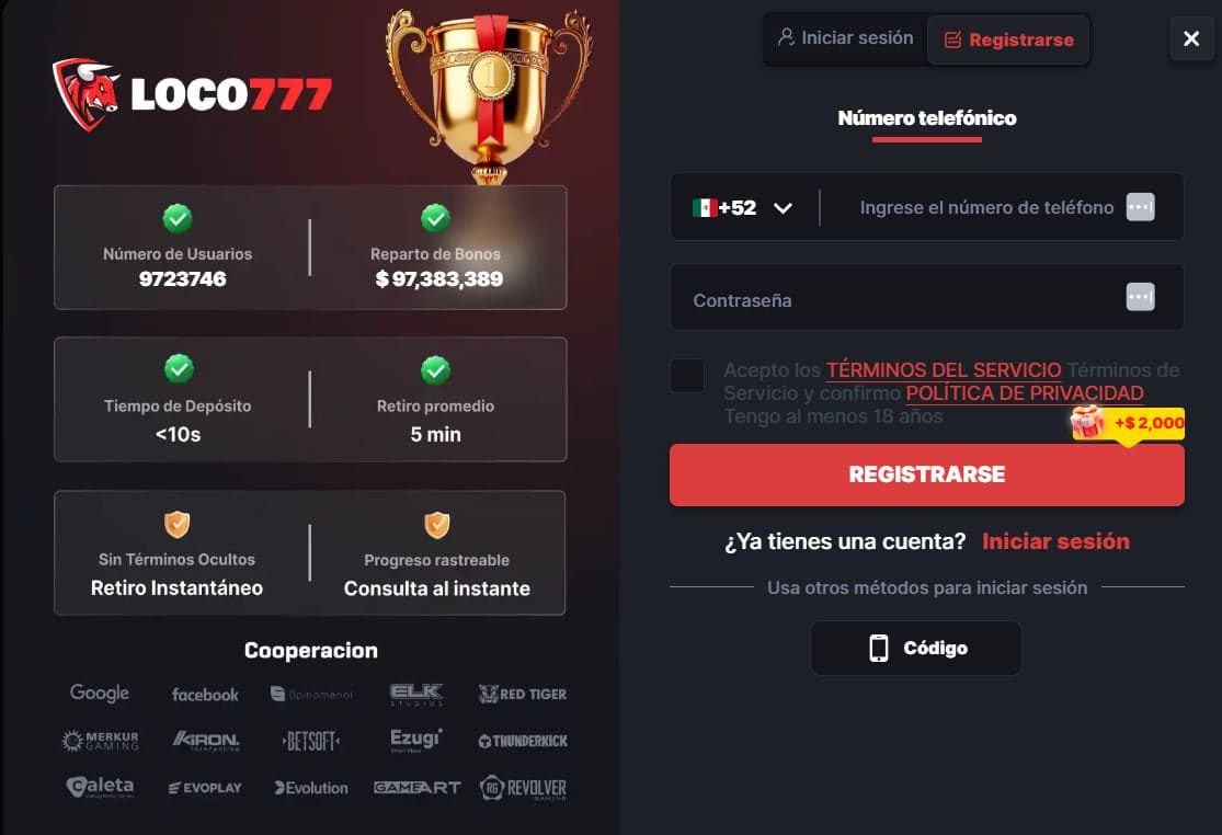 Registro en Loco777 Casino: Guía Completa Paso a Paso image 1